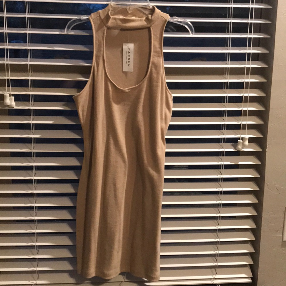 Nude fitted dress